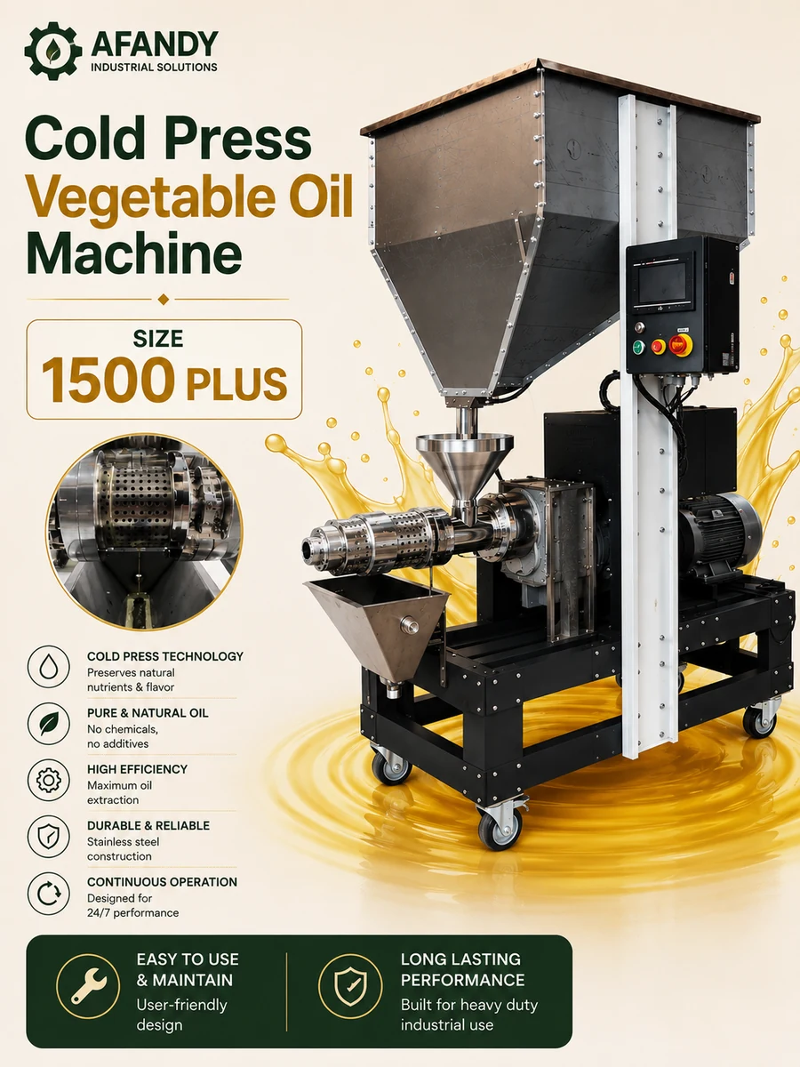 AF-1500 Plus cold press oil machine view - AL AFANDY