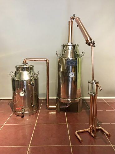AF-50+40L distillation system alternate view
