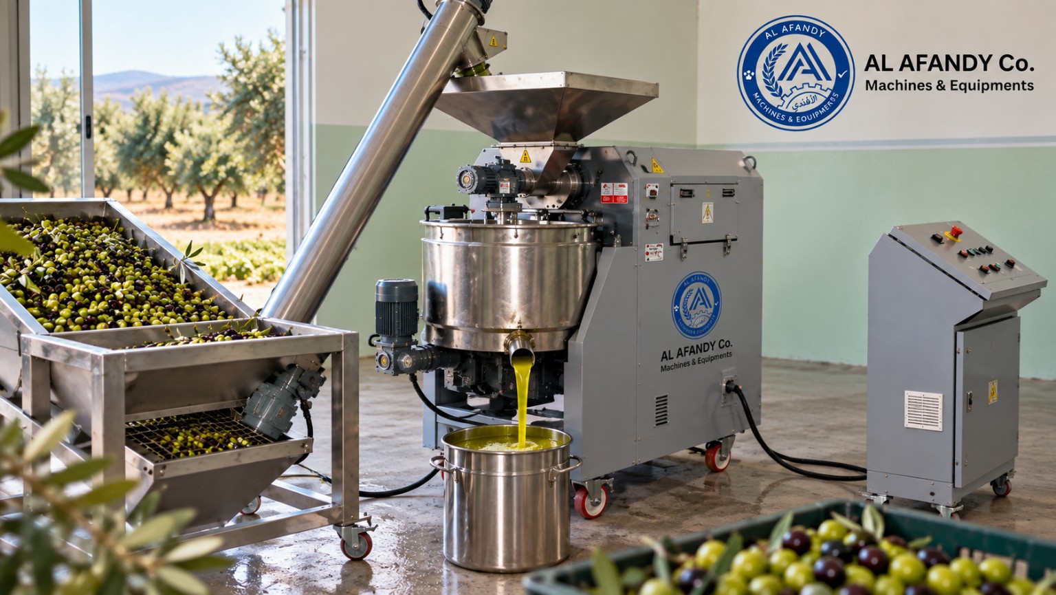 AL AFANDY olive oil press producing olive oil