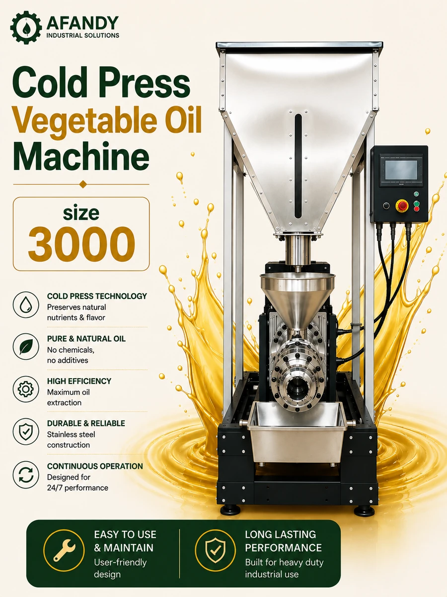 AF-3000 cold press oil machine front view - AL AFANDY