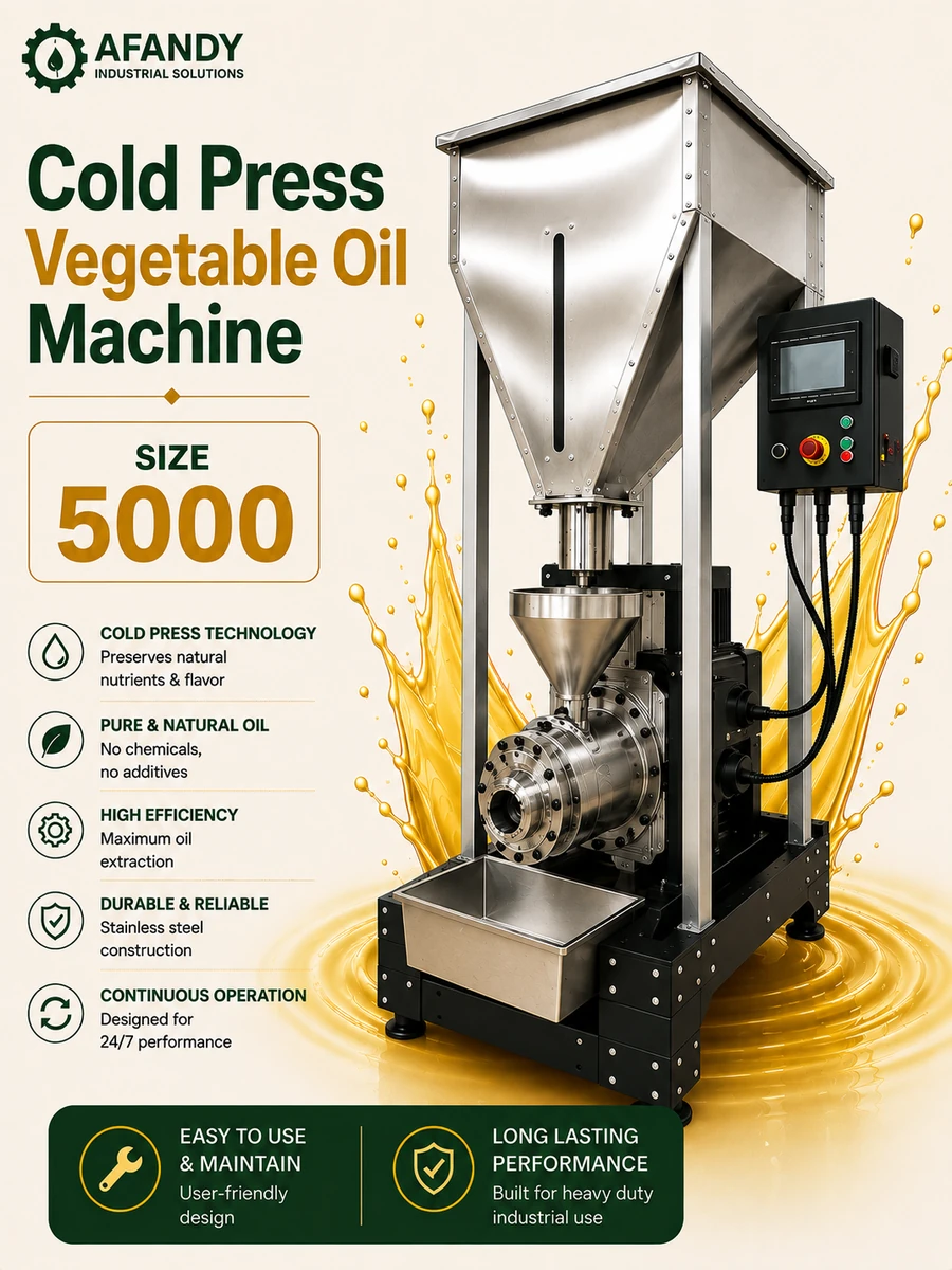 AF-5000 cold press vegetable oil machine side view - AL AFANDY