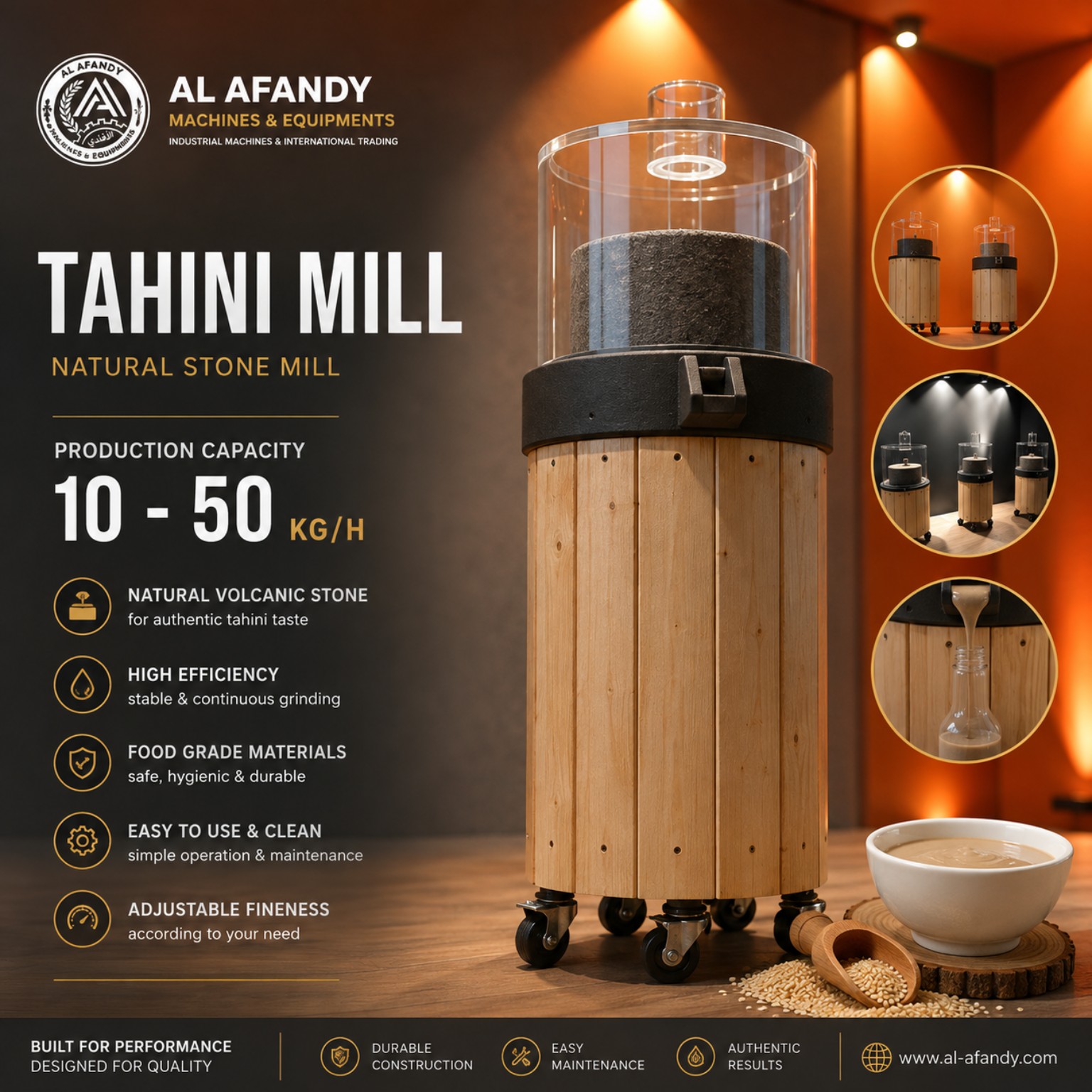 AL AFANDY tahini and food processing machine