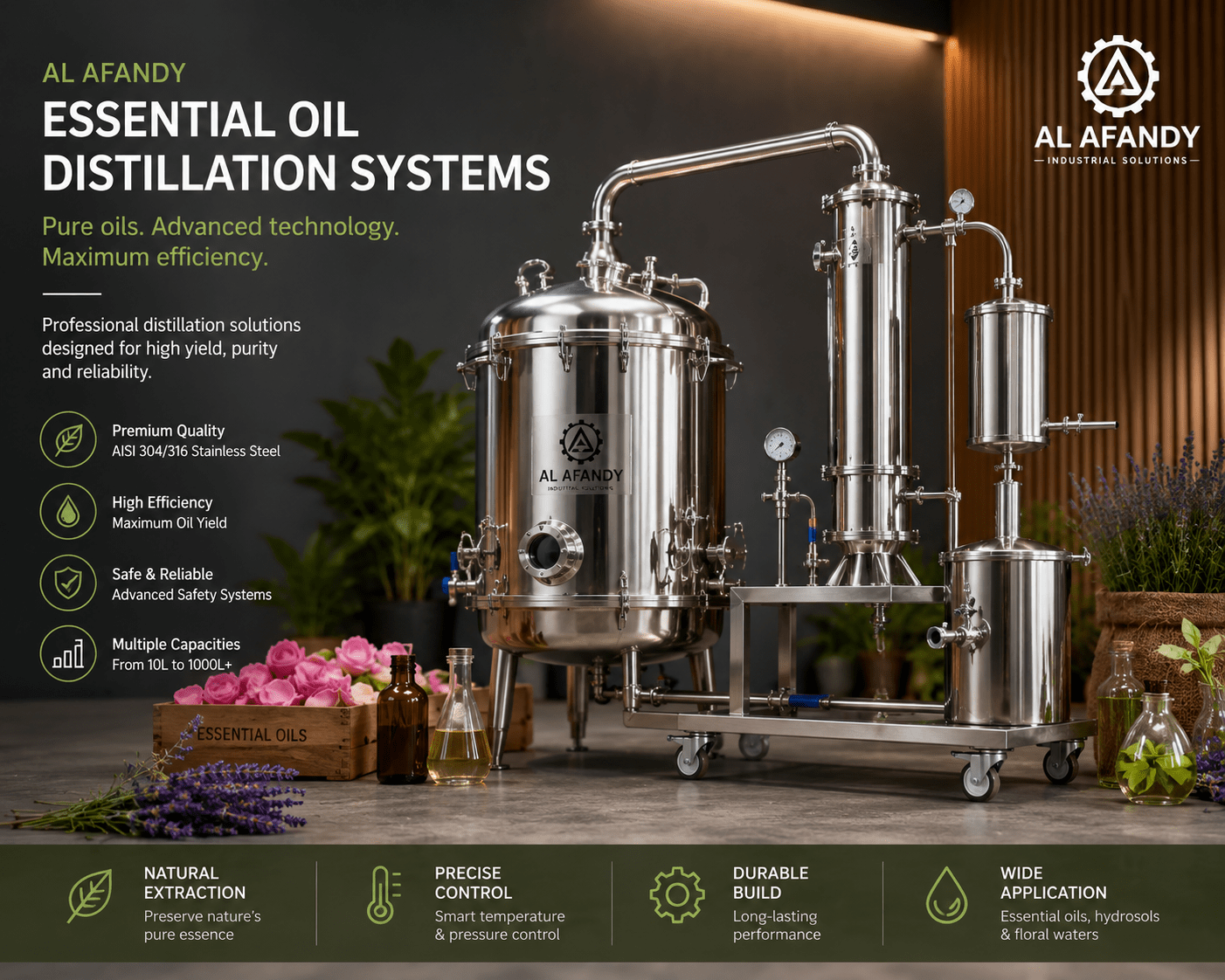 AL AFANDY essential oil distillation system