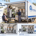 Trailer-mounted olive oil press 50 and 100 kg/h – AL AFANDY
