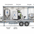 Mobile olive oil press operating near olive farms for investors, municipalities and farmer cooperatives – AL AFANDY