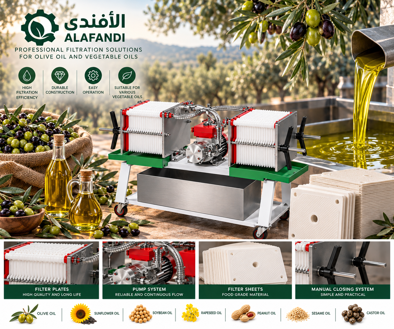 فلتر الزيوت النباتية من الأفندي